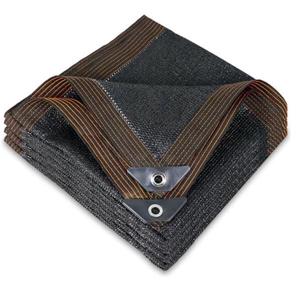 50% Black Shade Cloth, 20 x30 FT Durable Mesh Tarp with Grommets,Garden Sunblock - Picture 1 of 7